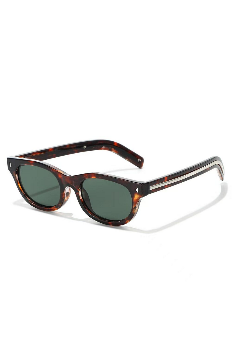 Slim Studded Cat Eye Sunglasses