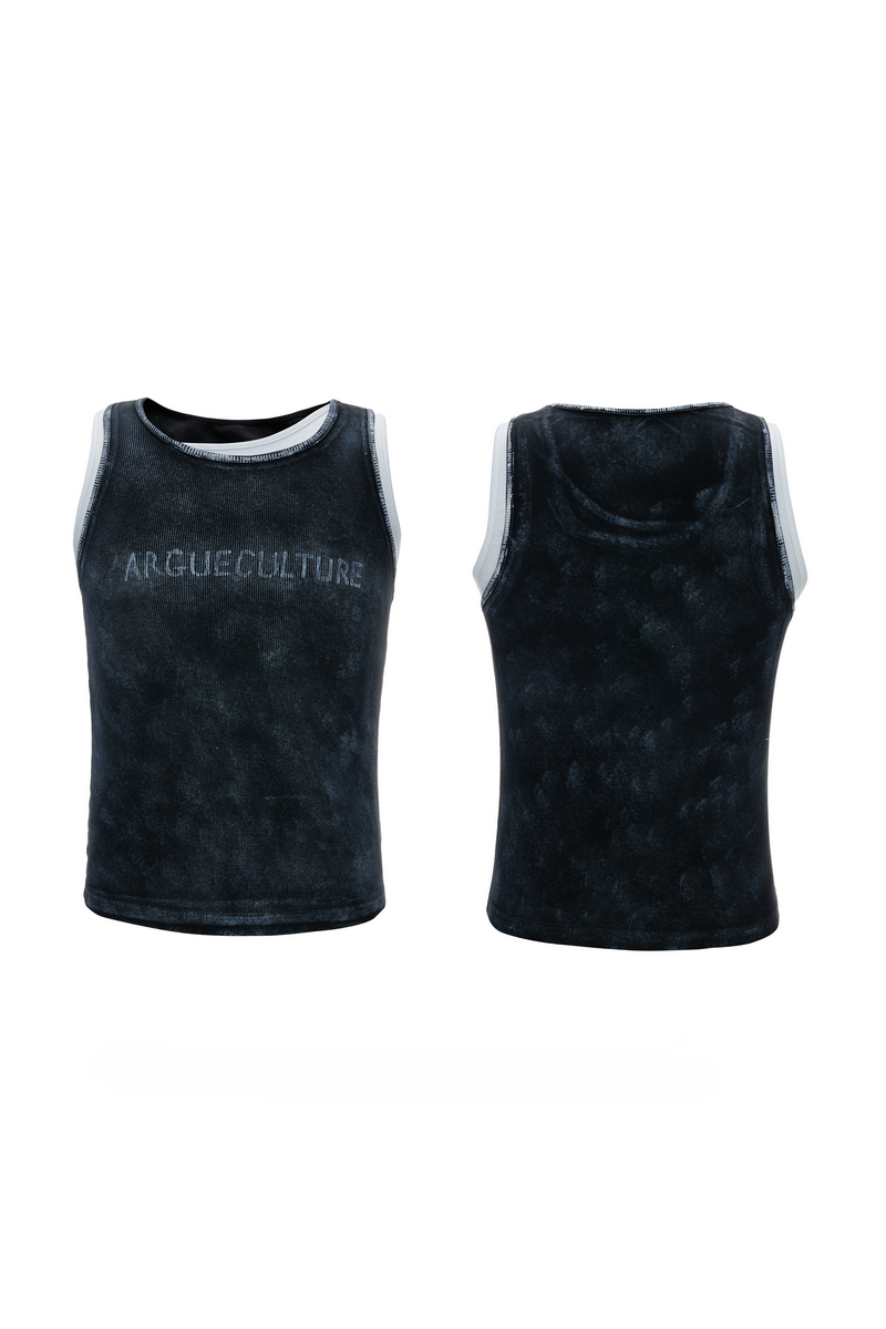 Layered Graffiti Tank Top