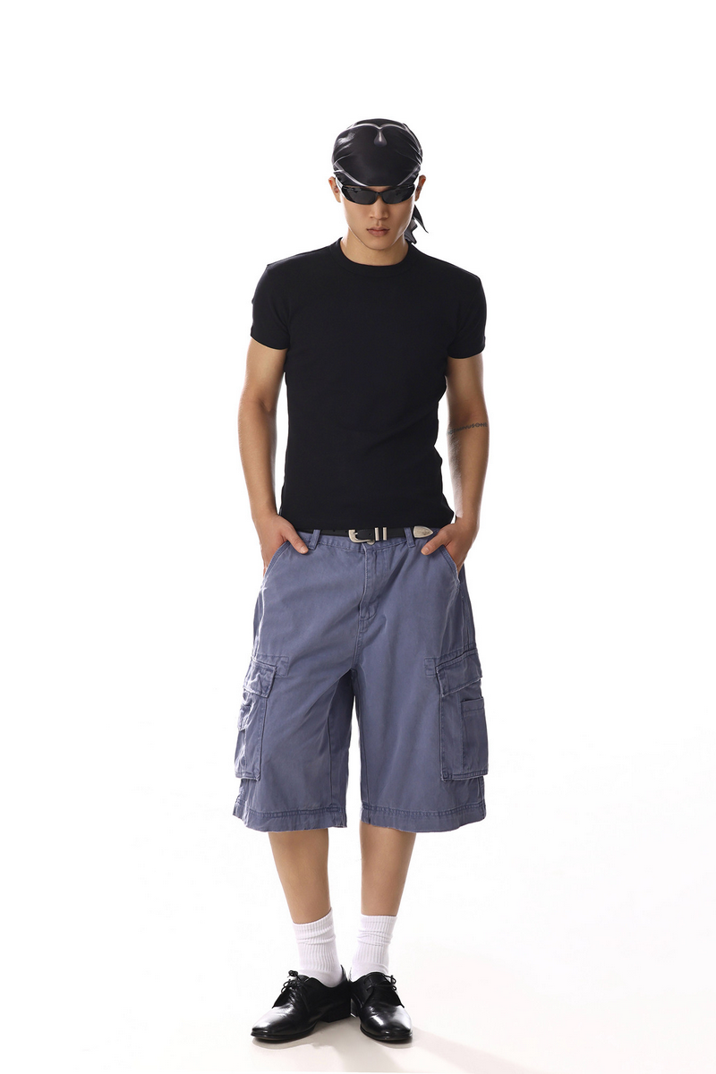 French Workwear Cargo Shorts