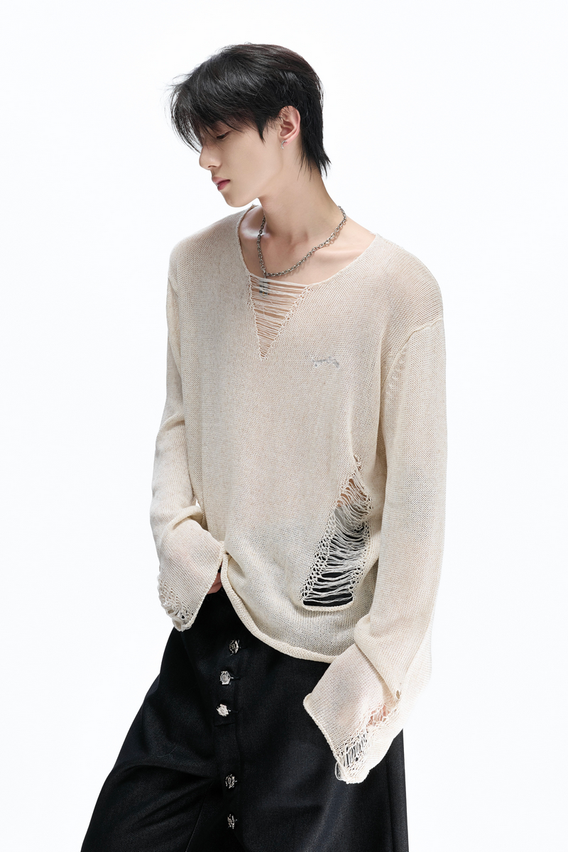 Deep V Knit Top