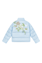 Floral Logo Embroidered Puffer Jacket