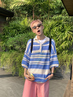 Striped Knit Polo