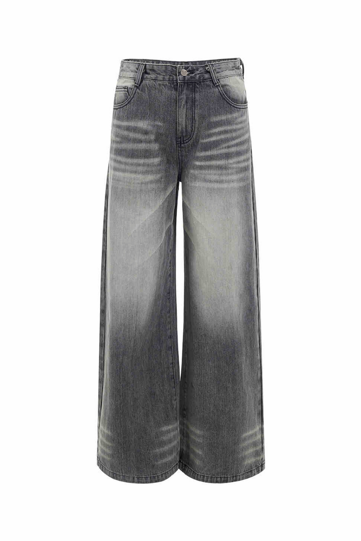 Washed Gray Vintage Straight Jeans