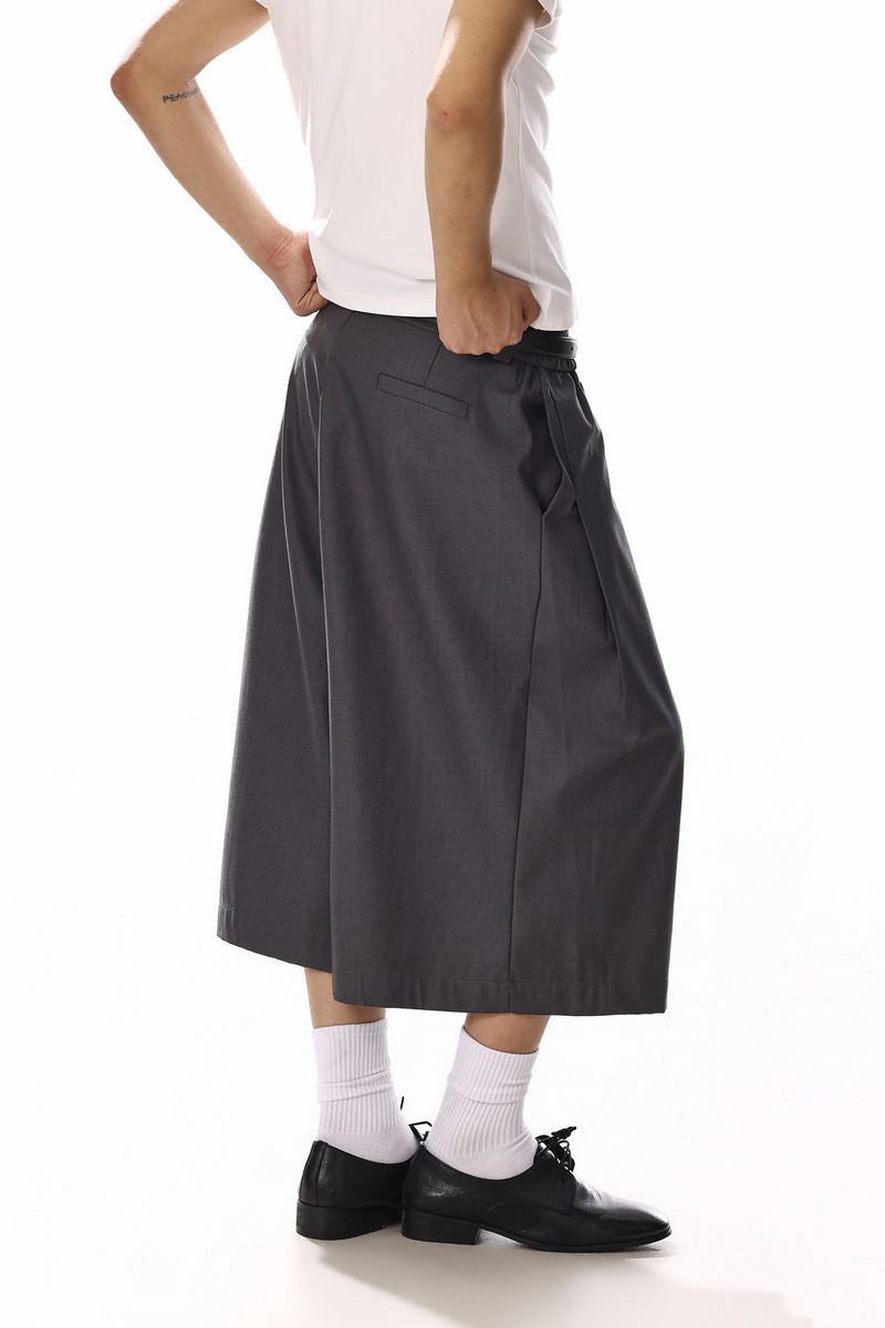 Pleated Wide Leg Culottes