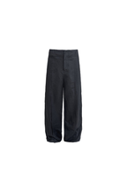 Accordion Pleat Linen Trousers