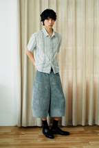 Textured Wide Leg Capris