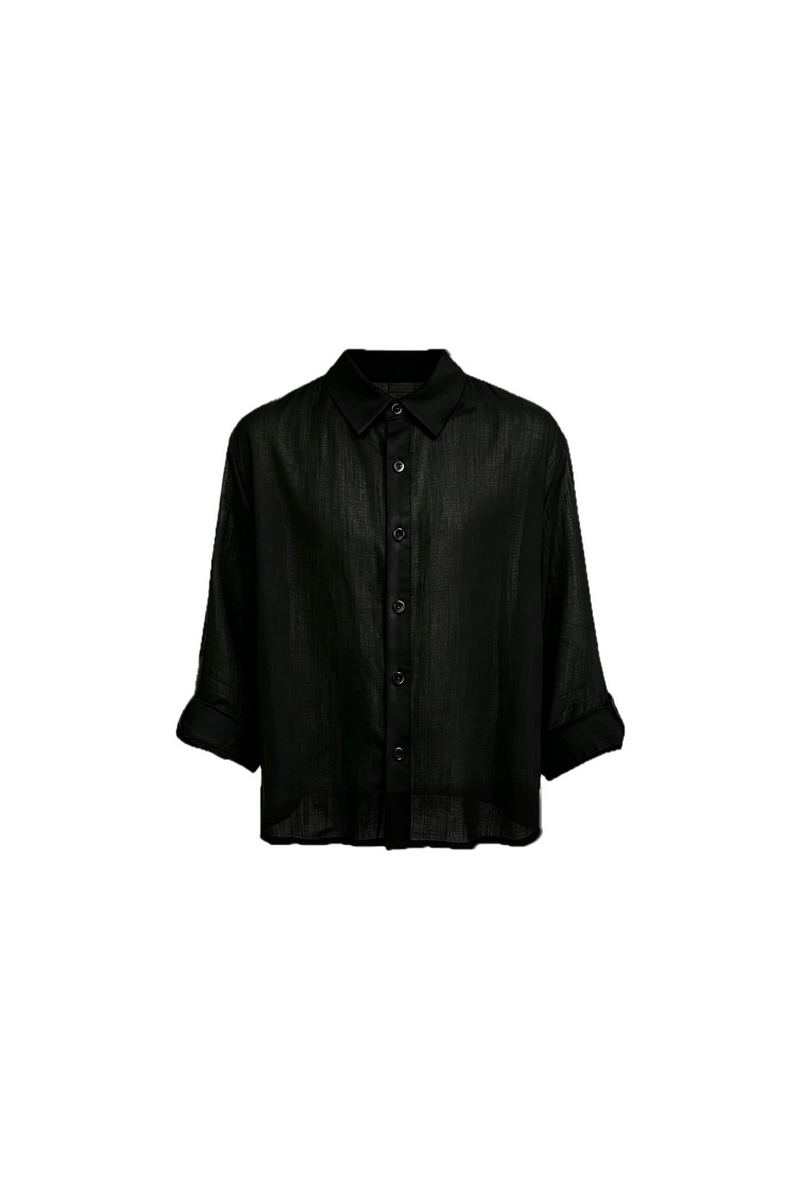 Tencel Linen Roll Sleeve Shirt