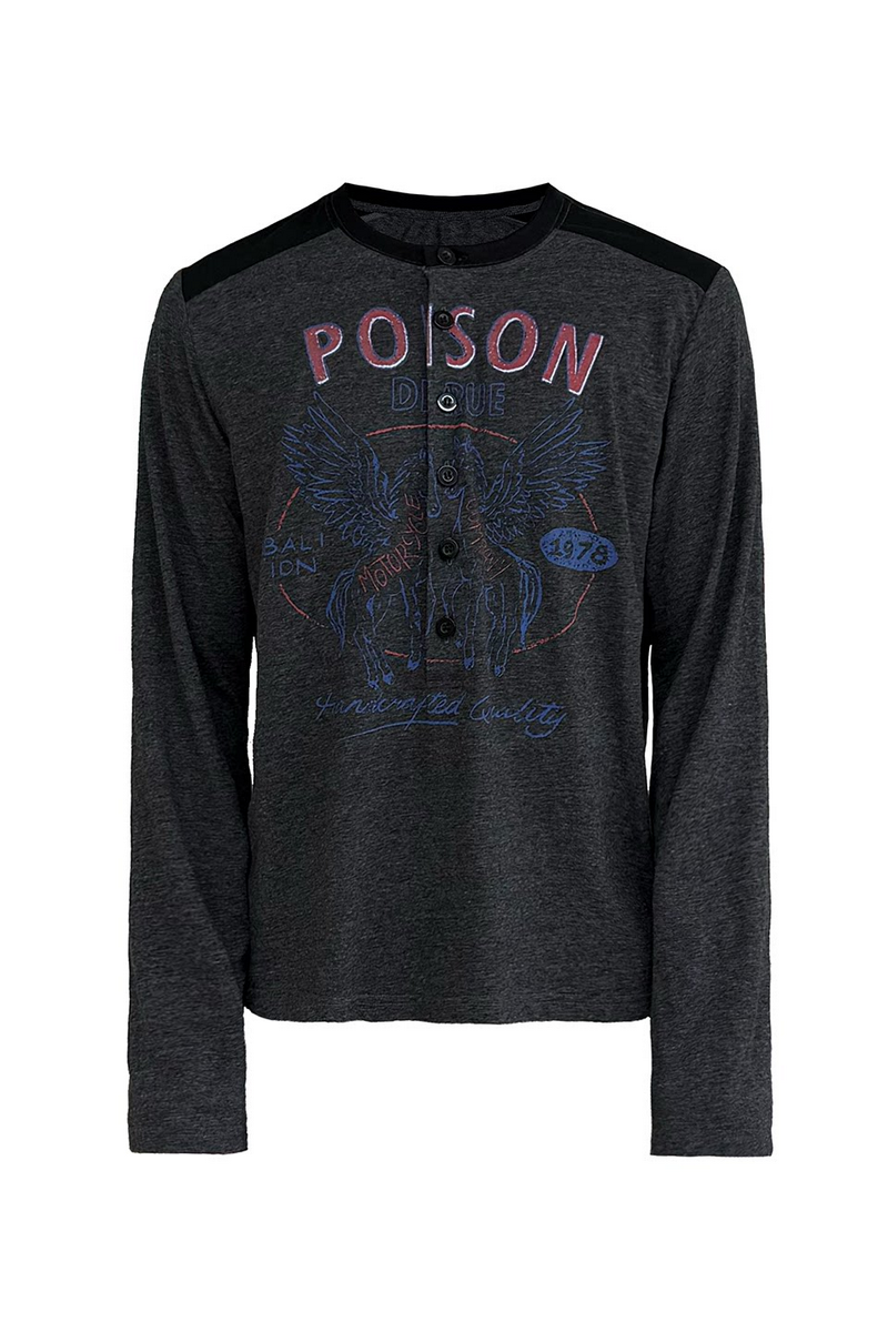 Distressed Pegasus Henley Shirt