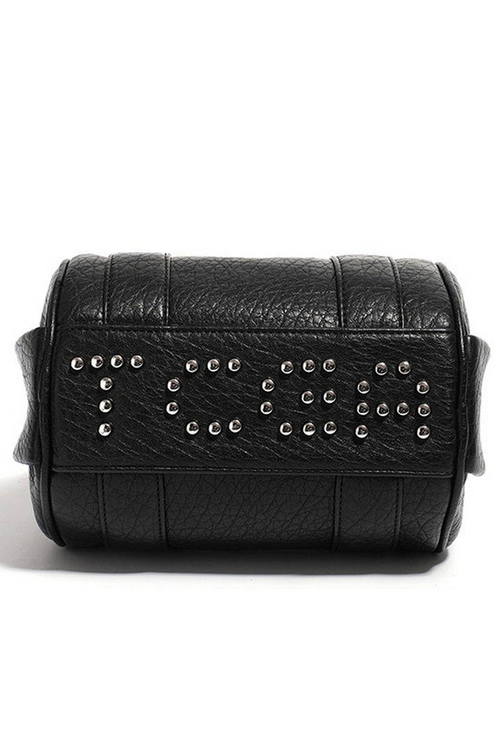 Studded Boston Barrel Bag