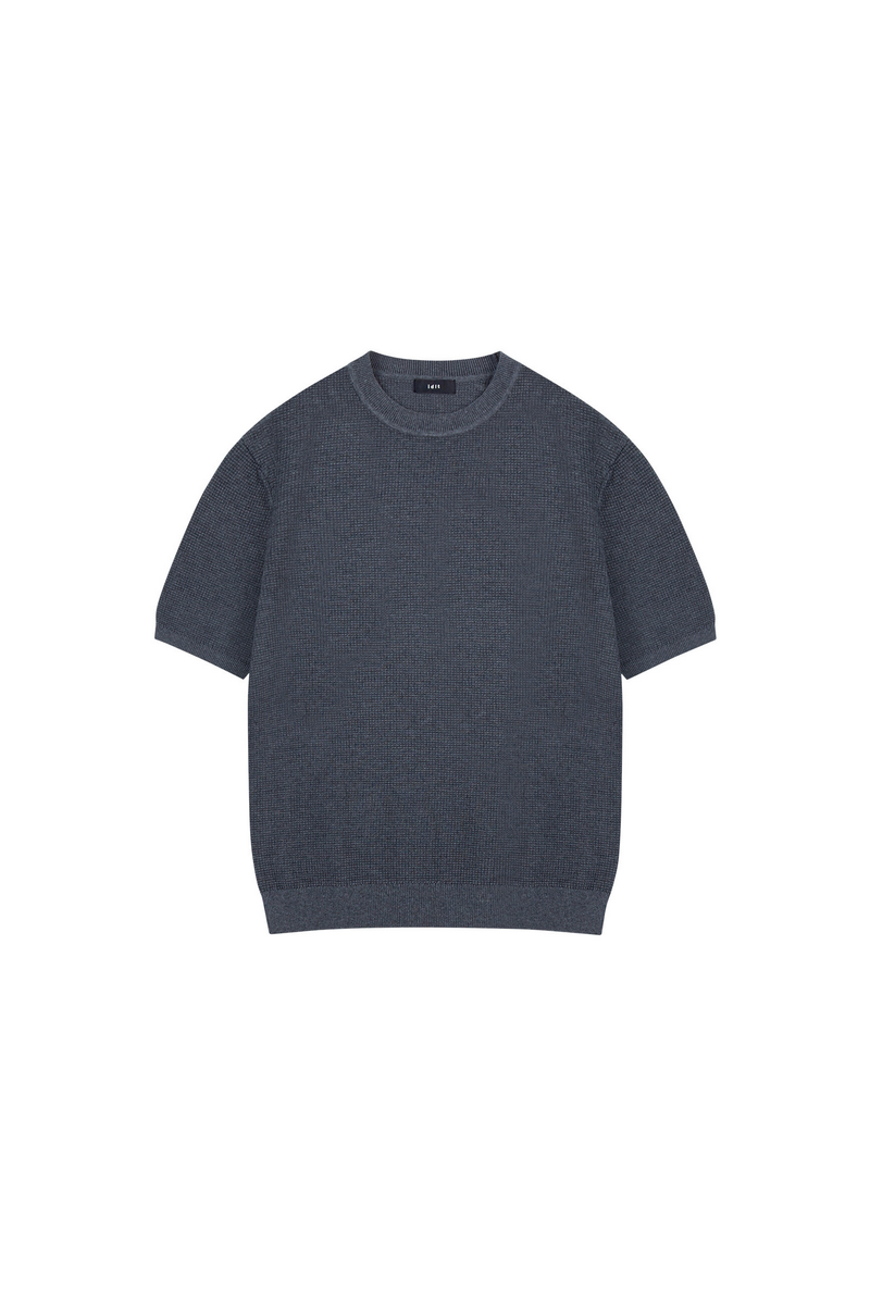 Waffle Knit Crewneck T-Shirt