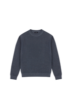 Waffle Knit Crewneck Sweater