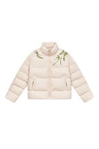 Floral Embroidered Loose Padded Jacket