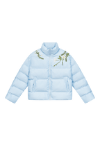 Floral Embroidered Loose Padded Jacket