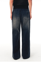 Distressed Corduroy Straight Trousers