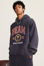 Screen Printed Washed Fleece Hoodie