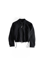 Studded Deconstructed Zip Jacket