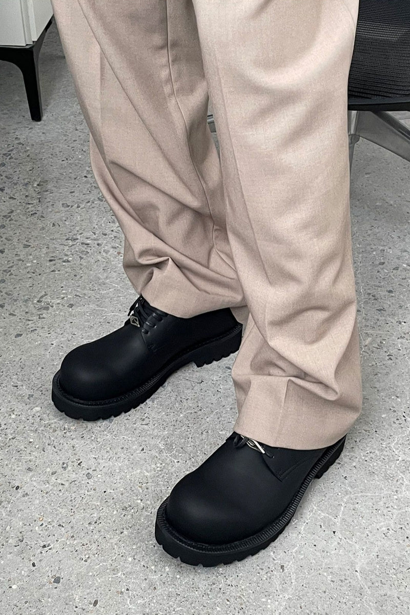 Chunky Matte Derby Shoes