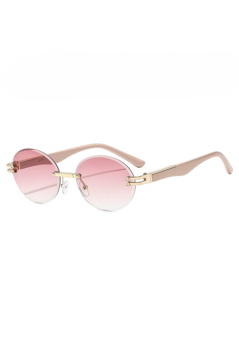 Rimless Oval Sunglasses
