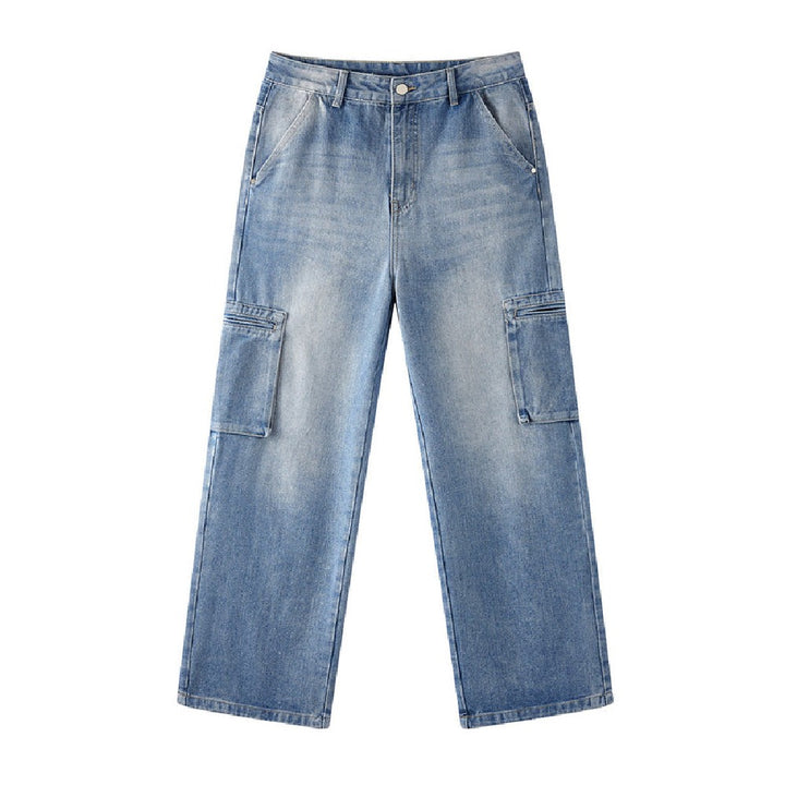 Washed Side Pockets Jeans
