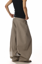 Draped Barrel Leg Pants