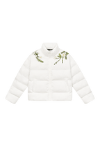 Floral Embroidered Loose Padded Jacket