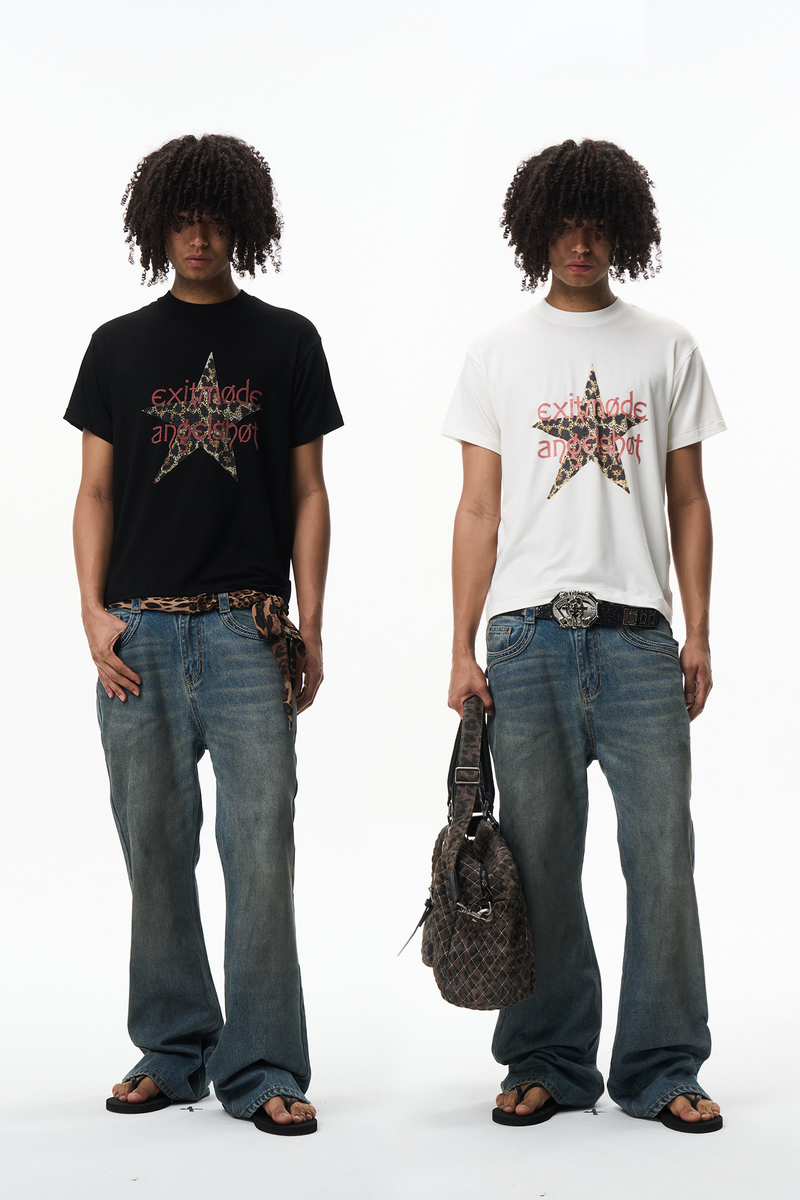 Leopard Star Graphic T-Shirt