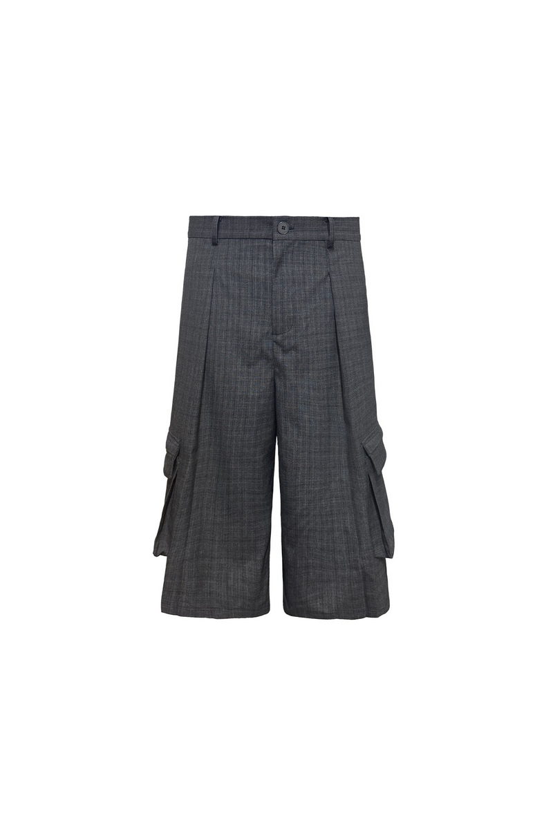 Plaid Cargo Capri Pants