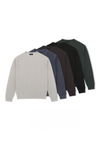 Waffle Knit Crewneck Sweater