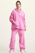 Side Stripe Pleat Sweatpants