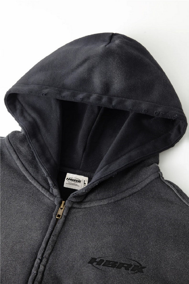 Logo Sun Faded Zip Up Hoodie – Copping Zone