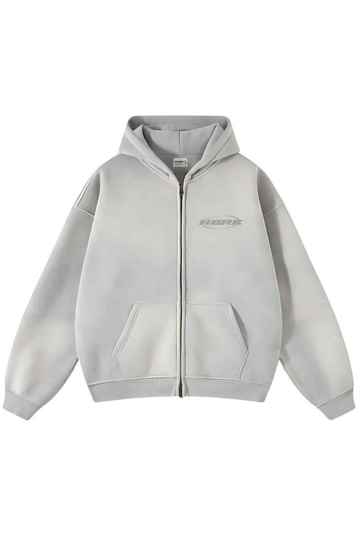 Logo Sun Faded Zip Up Hoodie