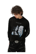 Y2K Portrait Graphic Longsleeve — Black, model and product detail view
