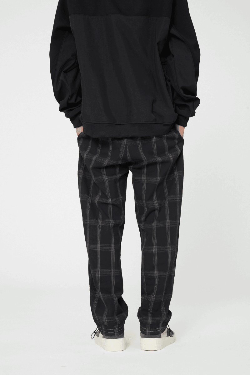 Adjustable Checkered Trousers