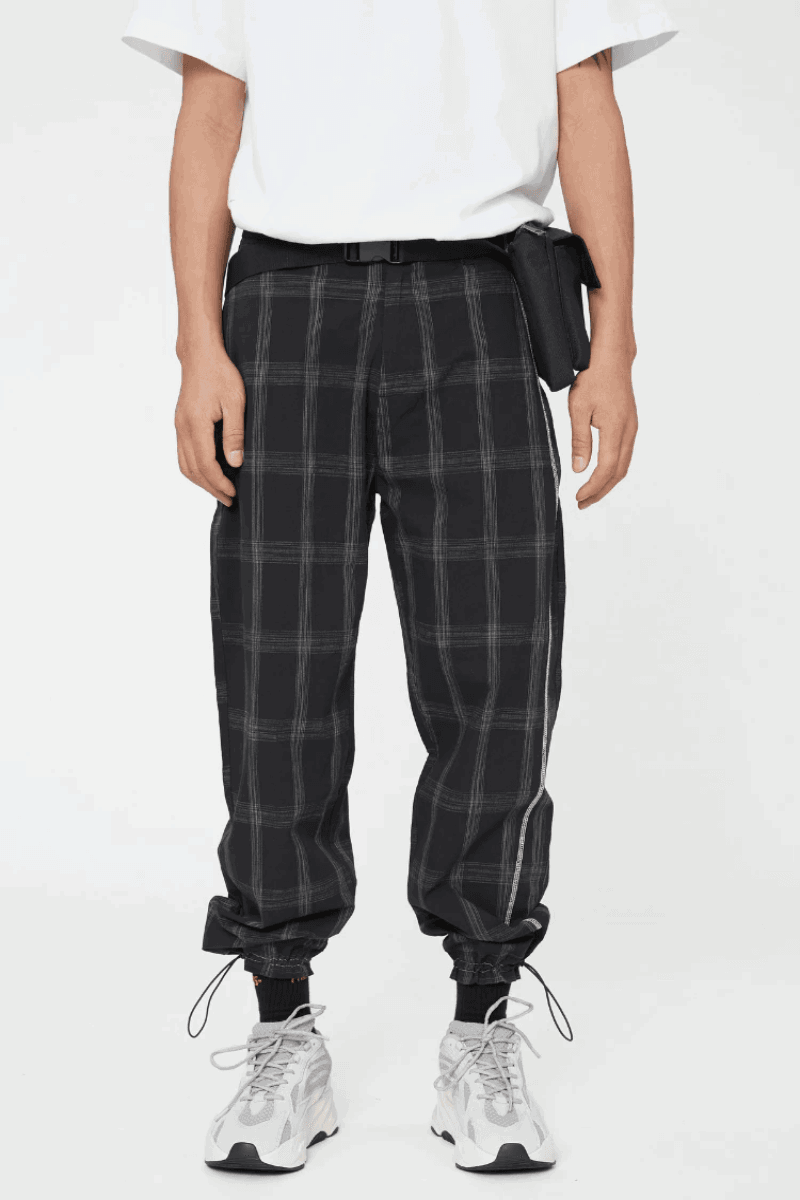 Adjustable Checkered Trousers