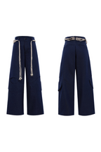 Belted Straight Cut Jeans