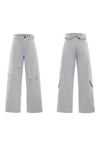 Belted Straight Cut Jeans