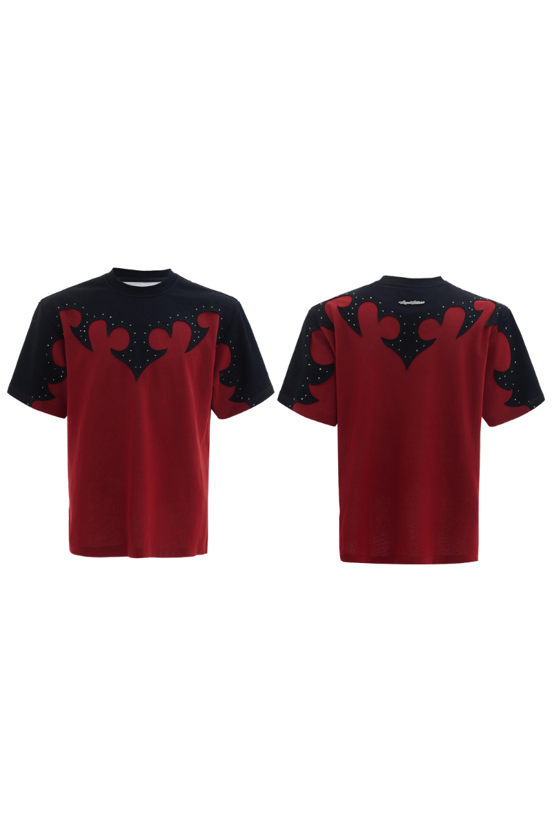 Burnout Rhinestone Cotton Tee