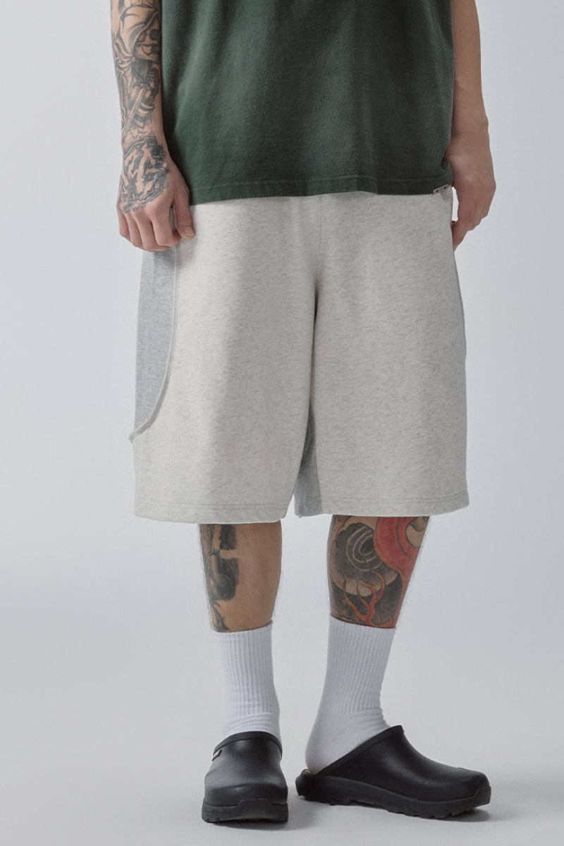 Colorblock Embroidered Beach Shorts