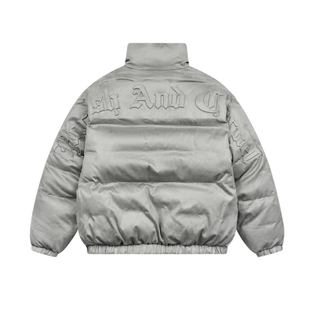 Embossed Gothic Logo Down Jacket - EU Only