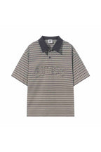 Striped Patchwork Polo Tee