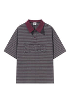 Striped Patchwork Polo Tee