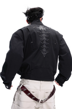 Studded Spine Harrington Jacket