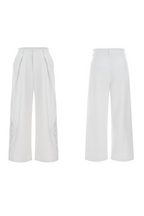 Embroidered Pleated Vintage Trousers