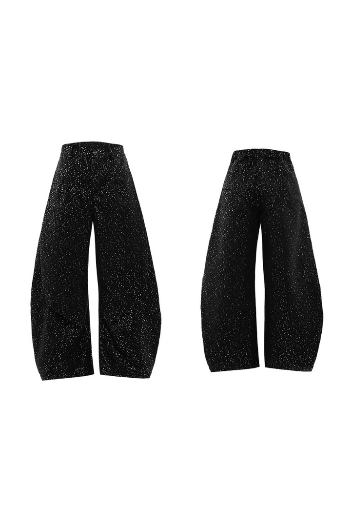 Glitter Pleated Blade Trousers