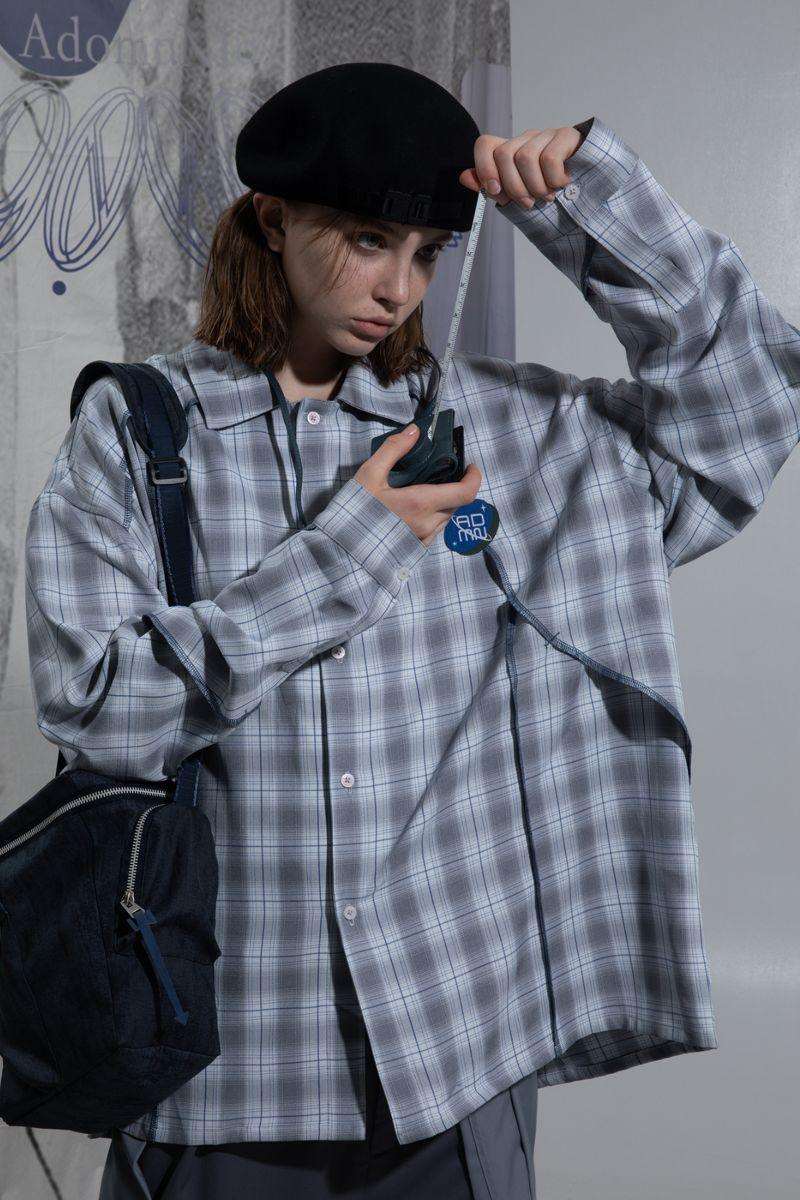 BNP Checkered Stitched L/S Shirt