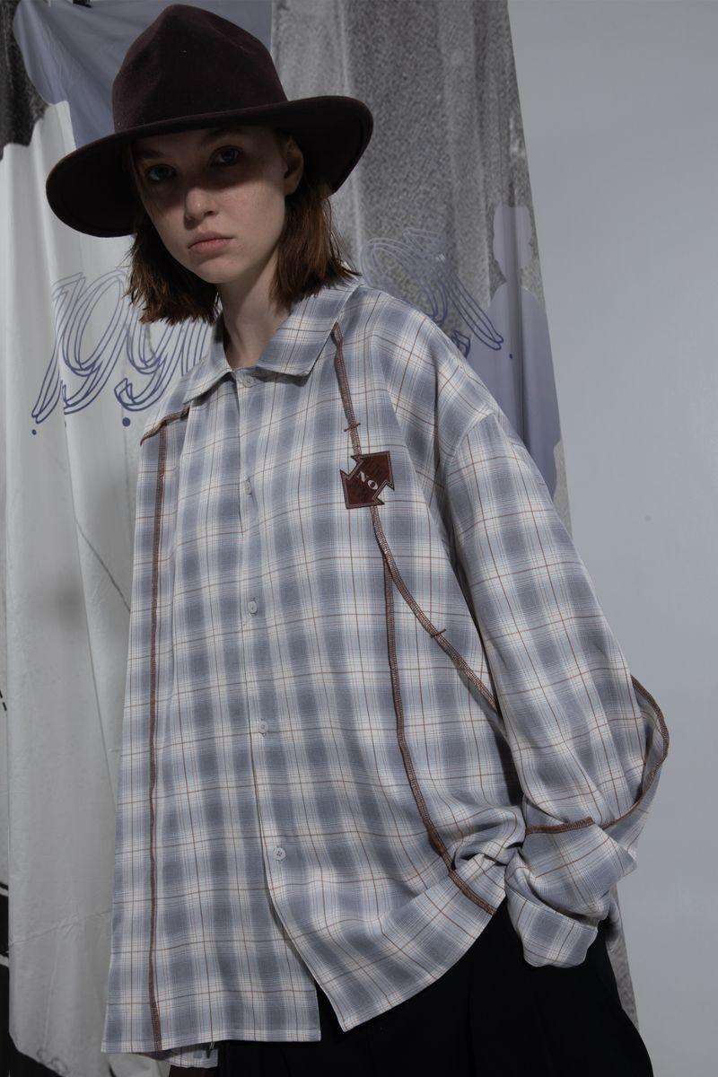 BNP Checkered Stitched L/S Shirt