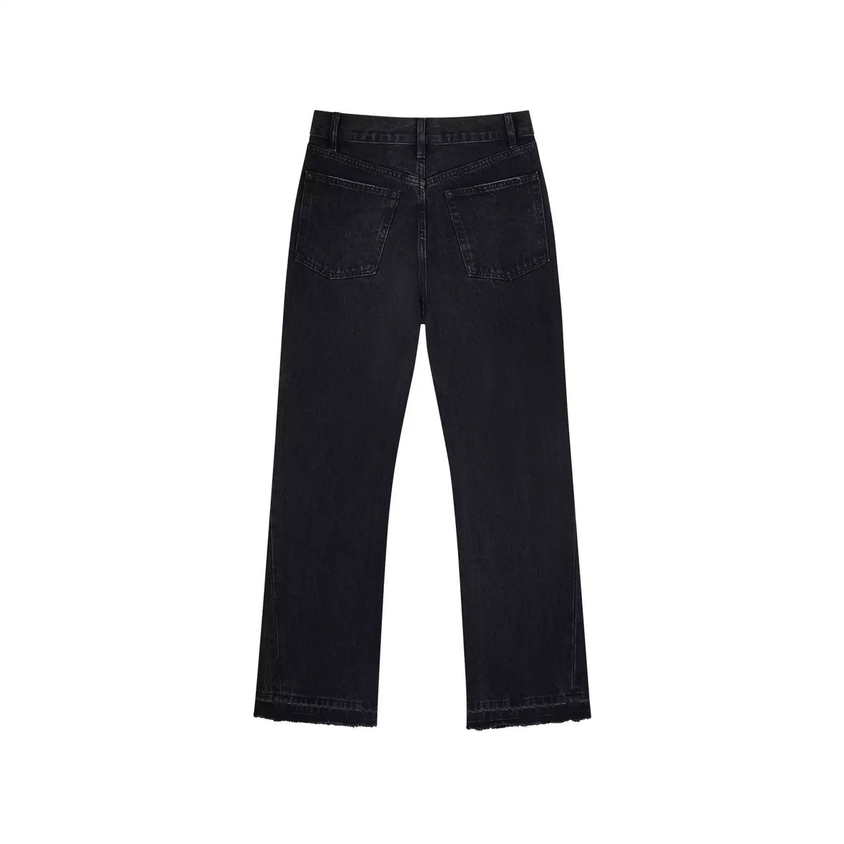 Washed Bootcut Jeans in Washed Black, back view