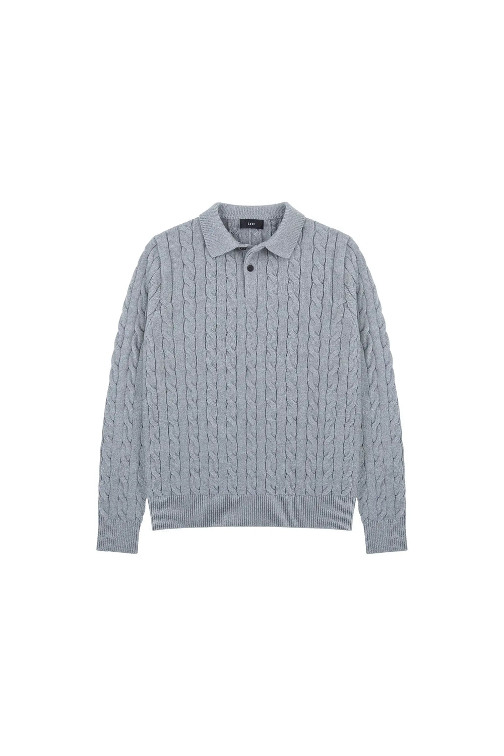 Cotton Cable Knit Polo
