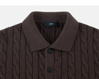Dark Brown cardigan collar detail