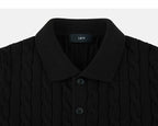 Black cardigan collar detail